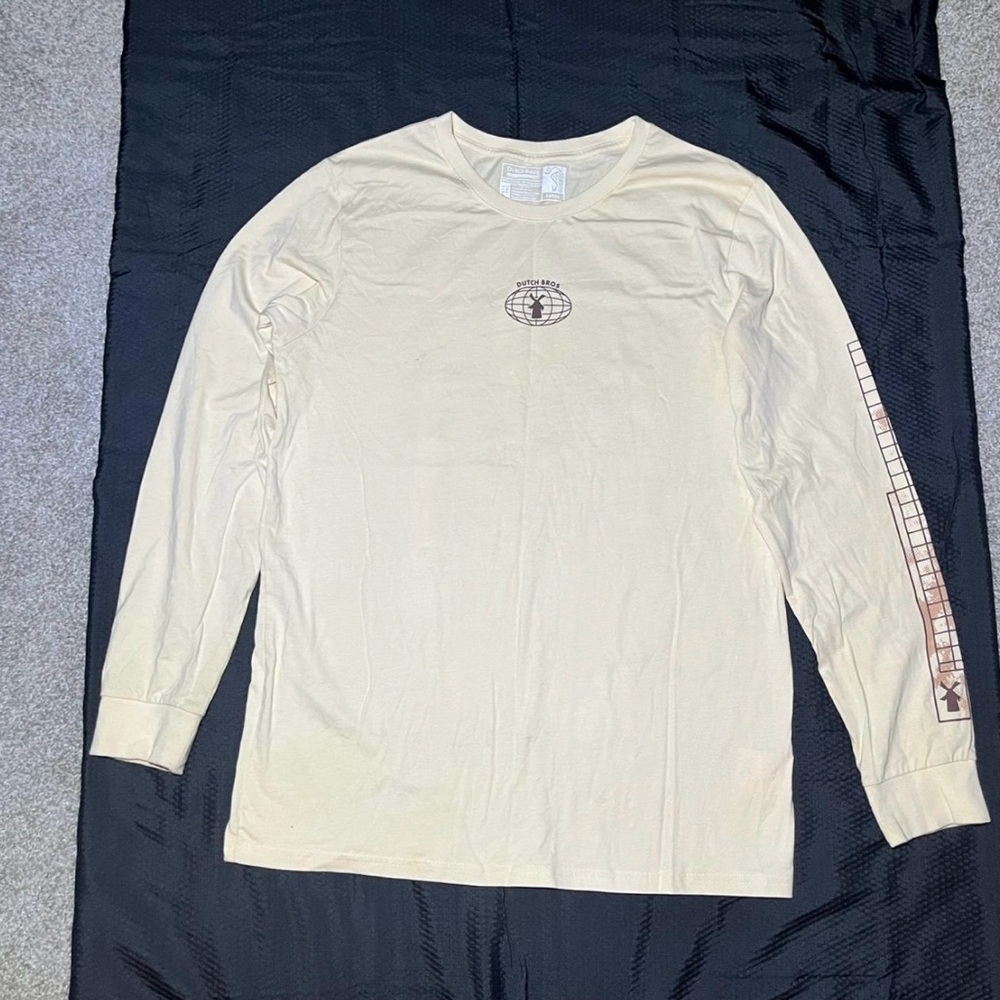 Dutch Bros Shirt Size L Coffee Long Sleeve Graphic T  Change the World